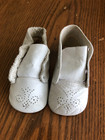 Vintage 1950 s White Leather Baby Shoes See Measurements