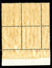 China 1938 Hong Kong  1 00 Kgvi Chalky Surface Paper Block Sc 163 Mnh O244