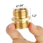 2 Pack 3 4 Inch Brass Garden Hose Adapter Male To Double Male 2 Pack   