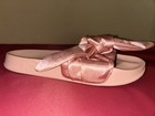 Women s Size 5 Pink Puma Fenty Slide On Shoe Sandal Satin Bows