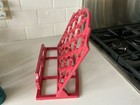Vintage Cookbook Stand Cast Iron Elegant Kitchen Counter Decor Recipe Holder Red