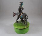 Vtg Don Quixote Knight In Shining Armor On Horse Music Box Made In Japan Sankyo