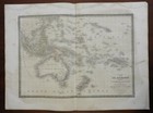 Oceania Australia New Zealand Polynesia Indonesia 1848 Lapie Large Folio Map