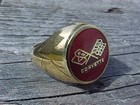 Chevrolet Corvette Stingray Gold Chrome Ring  9 Nos Hi- Quality Class Unique