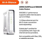 Arris Surfboard Sb8200 V3 Docsis 3 1 Cable Modem 2x1gbps For Xfinity Cox