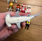 Playmobil Figures Lot Of 10  8 People 1 Hammerhead Shark And 1 Horse