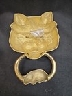 Vintage Cast Brass Cat Door Knocker