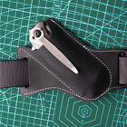 Leather Folding Blade Knife Sheath Belt Pouch Tools Pocket Camping 1pc Black