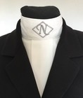 English Hunt Seat Ratcatcher White Show Bib Dickie With Personalized Collar