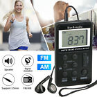 Pocket Mini Digital Am Fm Radio Lcd Screen Walking Receiver W 3 5mm Earphone