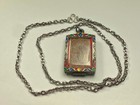 Vintage Thai Buddha Amulet In Heavy-duty Metal Case And 28  Non-tarnish Necklace