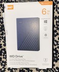 New Western Digital External Wd Drive 6tb Usb-c To Usb-a Hdd Wdbrbu0060bbl-wewm