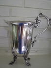 Silver Vase Or Pitcher Fancy Acanthus Leaf Details Footed Water With Ice Shield
