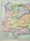 Vintage Map Of Spain  Portugal   The Battle Of Trafalgar By Longmans Green 1907