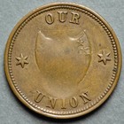 1863 108 201a Patriotic Civil War Token R-3 George Washington