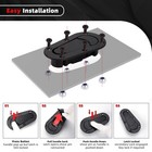 Universal Racing Car Flush Mount Quick Release Hood Latch Pin No Key Locking Kit