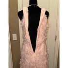 Chicwish Peach Pink 3d Fringe Feather Halter Neck Maxi Dress Formal Gown Womens