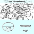200pcs Key Rings Bulk Split Key Rings Keychain Rings And Crafts 1 Inch  25mm    