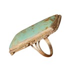 Vintage Navajo Sterling Silver   Royston Turquoise Large Tri-shank Ring 