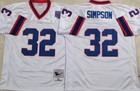 Vintage O j  Simpson  32 Bills Throwback White blue Stitched Jersey   