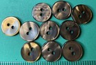  10  Vintage 1 2    Iridescent Orange Plastic 2-hole Craft Buttons New Unused-b2