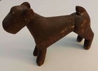Vintage Hand Carved Wood  Airdale Terrier Dog  5 In Tall X 6 In Long