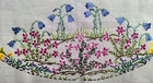  fairistytch  Wildflowers Bluebells heather  Vintage Hand Embroidered Tablecloth