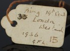 Authentic 14th C Medieval Bronze Ring With 1936 G f  Lawrence Provenance Tag