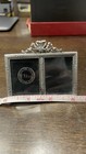 Vintage Elias Fine Pewter Picture Frame Double Mini Style 1765 Usa Floral Bow