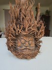 Vintage Hand Carved Asain Bamboo Root Depicting A Diety Or Zen Like Bodhidharma