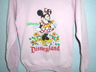Vintage 80s Disneyland Minnie Mouse Sweatshirt Size Small Pink