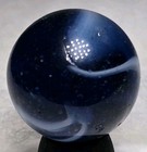 Peltier Glass Co    blue Glass Rainbo   60  Vintage Marble                