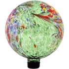 Green Artistic Glass Gazing Globe - 10 In By Sunnydaze