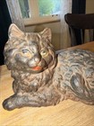 Vintage Antique Hubley Style Cast Iron Cat Door Stop   5 Lbs 5 75    Tall