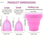 Reusable Menstrual Cups Set 2 Countsmenstrual Cup   1 Count Clear  25ml 30ml