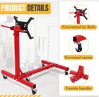 Engine Stand 750 1500lbs 360   Rotating Motor Cast Hoist Dolly 4 Adjustable Arms
