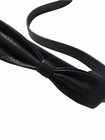 The Limited Black Leather Thin Belt With Silver Buckle L