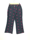 Lilly Pulitzer Girls Whale Embroidered Chino Denim Pants Size 14