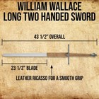 William Wallace Long Sword  Stainless Steel Blade  Scabbard  Historical Replica