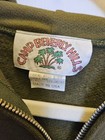 1980s Vintage 80s Camp Beverly Hills Logo Zip Hoodie Sweatshirt Army Green  M 