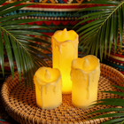 3pack Flameless Led Pillar Candles Battery Operated Led Tea Light Wedding Decor