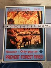 Vintage Smokey The Bear Metal Sign 16x12 One Carless Match    Yours 