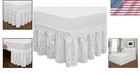 Elastic Bed Skirt Queen king 18 Inch Drop Polyester Cotton Easy Fit
