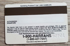 Harrah s Casino Las Vegas Raised Letters Slot Card