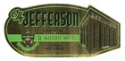 The Jefferson St Louis Mo Gold Foil Luggage Label Vtg Sticker Stamp Poster 