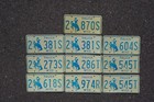1975 Wyoming Truck License Plate - Lot Of 10 - Nice Quality Cowboy Plates