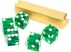 Aaa Grade 19mm Pro Vegas Casino Style Craps Dice Set Of 5 With Razor Sharp Ed   