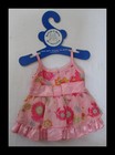 Build A Bear Workshop Pink   Fuchsia Flower Print Silky Dress With Hanger