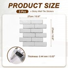 5pcs 10 6 x10 6  Peel And Stick Backsplash Stone Tile Sticker  White