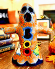 Mexican Talavera Ghost Lantern Folk Art Halloween Clay Pottery